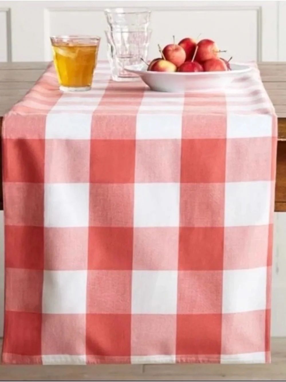 New Williams Sonoma Buffalo Plaid Table Runner 16